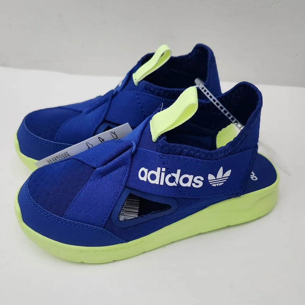 Adidas 360 Sandals Toddler Boys Royal Blue Lime Green Size 13.5 K